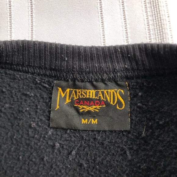 Vtg Marshlands Canada Howling Wolf Sweater - Picture 7 of 12